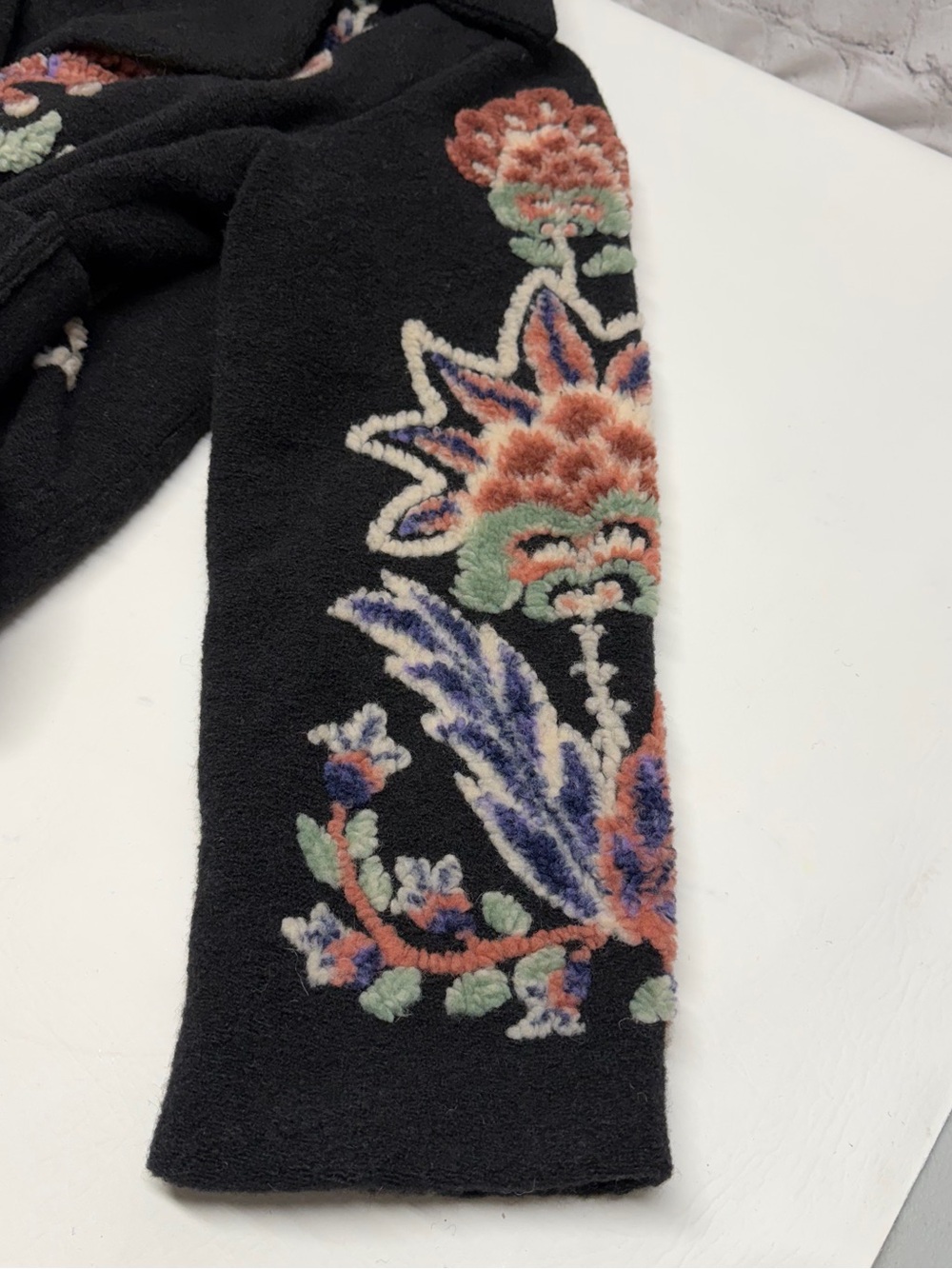 FARM Rio embroidered Black Coat with Multicolor size S NWT - Picture 13 of 16